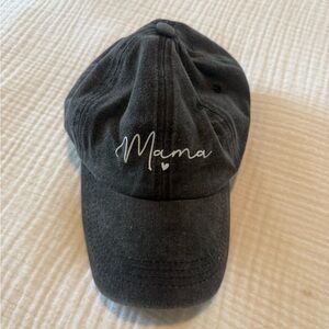 Mama Script Baseball Cap - Black